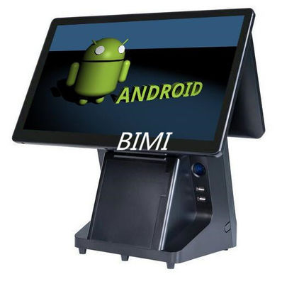 Φιλικό προς το χρήστη 15.6 &quot;Δύο οθόνη POS Machine με Android OS και ενσωματωμένο εκτυπωτή