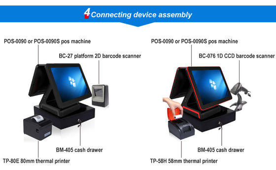 Σύστημα POS TPV DDR3 4GB RAM για γρήγορες συναλλαγές σε καταστήματα λιανικής πώλησης και ταχείας υπηρεσίας