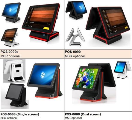 15&quot; Διπλή οθόνη αφής Λύση POS με επίπεδη χωρητική οθόνη και κύρια οθόνη